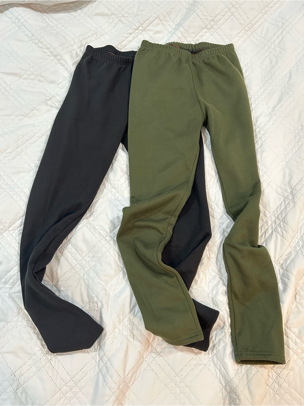 2-Pack Just Cozy Faux Fur Lined Leggings M/L Black Olive